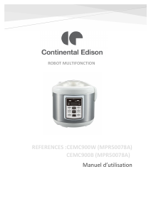 Mode d’emploi Continental Edison CEMC900W Multicuiseur