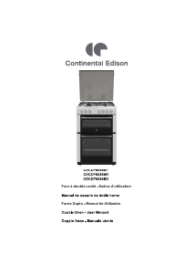 Mode d’emploi Continental Edison CECDF6060IX1 Cuisinière