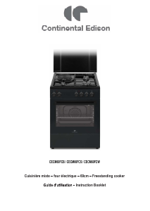 Mode d’emploi Continental Edison CECM60FCW Cuisinière