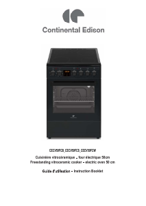 Mode d’emploi Continental Edison CECV50FCW Cuisinière