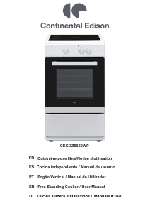 Handleiding Continental Edison CECI3Z5060WP Fornuis