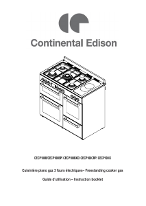 Mode d’emploi Continental Edison CECP100BXD Cuisinière