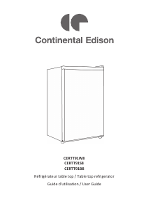 Manual Continental Edison CERTT91S8 Refrigerator