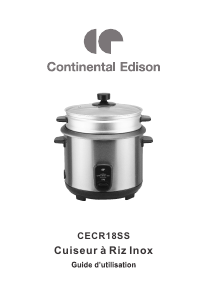 Manual Continental Edison CECR18SS Rice Cooker