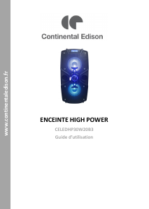 Handleiding Continental Edison CELEDHP30W20B3 Luidspreker