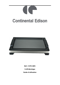 Mode d’emploi Continental Edison CEPL34IN Gril de table