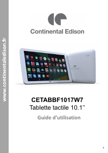 Mode d’emploi Continental Edison CETABBF1017W7 Tablette