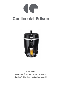 Handleiding Continental Edison CEMB5B3 Tapsysteem