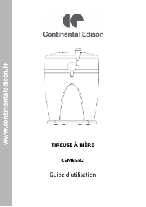 Mode d’emploi Continental Edison CEMB5B2 Système de tireuse