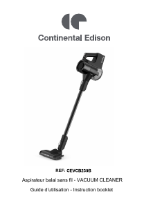 Manual Continental Edison CEVCB230B Vacuum Cleaner