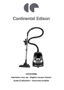 Mode d’emploi Continental Edison CEVCB700BS Aspirateur