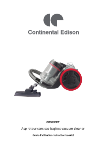 Mode d’emploi Continental Edison CEVCPET Aspirateur