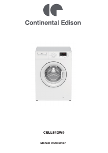 Mode d’emploi Continental Edison CELL812W9 Lave-linge