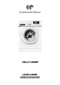 Mode d’emploi Continental Edison CELL714DWP Lave-linge