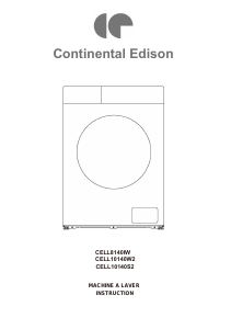 Mode d’emploi Continental Edison CELL10140W2 Lave-linge