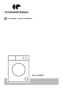 Mode d’emploi Continental Edison CELL1014IWP1 Lave-linge