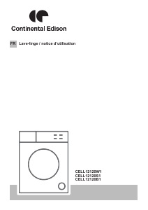 Mode d’emploi Continental Edison CELL12120B1 Lave-linge