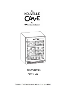 Handleiding Continental Edison CECWC2Z44BE La Nouvelle Cave Wijnklimaatkast