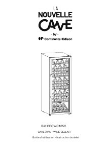 Handleiding Continental Edison CECWC105C La Nouvelle Cave Wijnklimaatkast