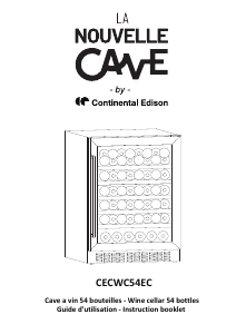 Handleiding Continental Edison CECWC54EC La Nouvelle Cave Wijnklimaatkast