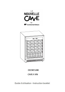 Handleiding Continental Edison CECWC52BE La Nouvelle Cave Wijnklimaatkast