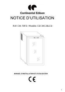 Mode d’emploi Continental Edison CECWC28LCD Cave à vin