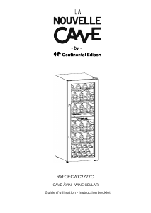 Mode d’emploi Continental Edison CECWC2Z77C La Nouvelle Cave Cave à vin