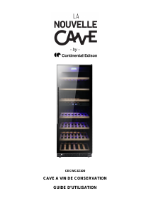 Mode d’emploi Continental Edison CECWC2Z100 La Nouvelle Cave Cave à vin