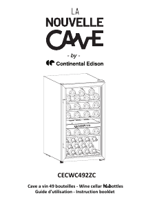 Handleiding Continental Edison CECWC492ZC La Nouvelle Cave Wijnklimaatkast