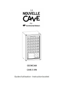 Handleiding Continental Edison CECWC36B La Nouvelle Cave Wijnklimaatkast