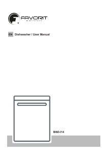 Manual Favorit BI60-I14 Dishwasher