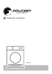 Handleiding Favorit L-71 C Wasdroger