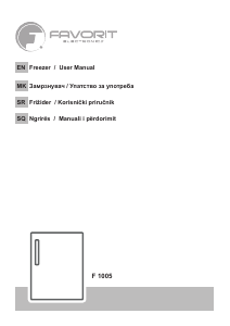 Handleiding Favorit F 1005 Vriezer