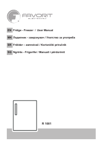 Manual Favorit R 1001 Refrigerator