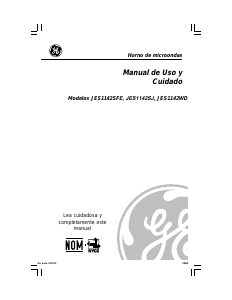 Manual de uso GE JES1142SJ Microondas