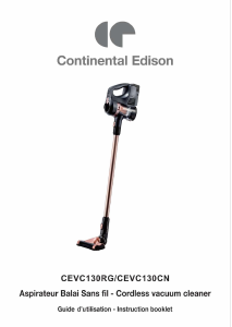 Mode d’emploi Continental Edison CEVC130RG Aspirateur