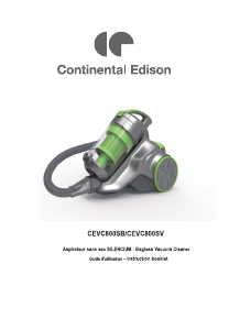 Mode d’emploi Continental Edison CEVC800SB Aspirateur