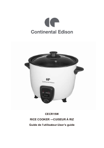 Manual Continental Edison CECR15W Rice Cooker