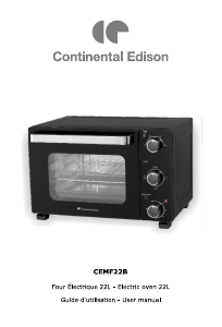 Manual Continental Edison CEMF22B Oven