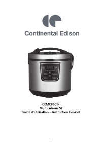 Handleiding Continental Edison CEMC860IN Multicooker