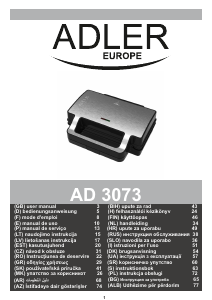 Manual Adler AD 3073 Contact Grill