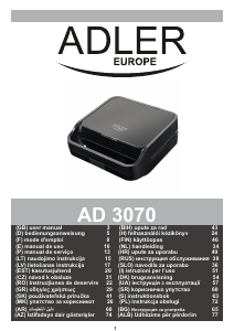 Kasutusjuhend Adler AD 3070 Kontaktgrill