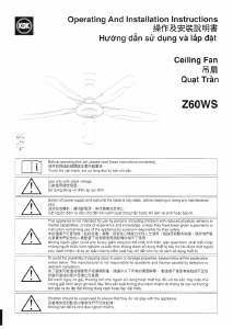 Manual KDK Z60WS Ceiling Fan