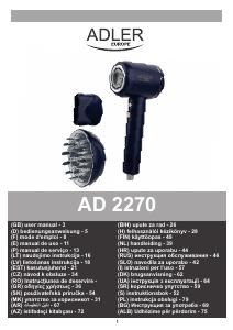 Manual de uso Adler AD 2270 Secador de pelo