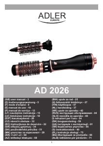 Priručnik Adler AD 2026 Uređaj za oblikovanje kose