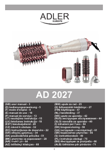 Rokasgrāmata Adler AD 2027 Matu veidotājs