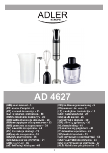 Manual Adler AD 4627 Blender de mână