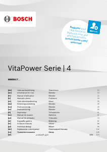 Bruksanvisning Bosch MMB6172SN VitaPower Hurtigmikser