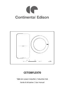 Manual Continental Edison CETI3BFLEX70 Hob