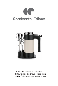 Handleiding Continental Edison CEBE350B Handmixer